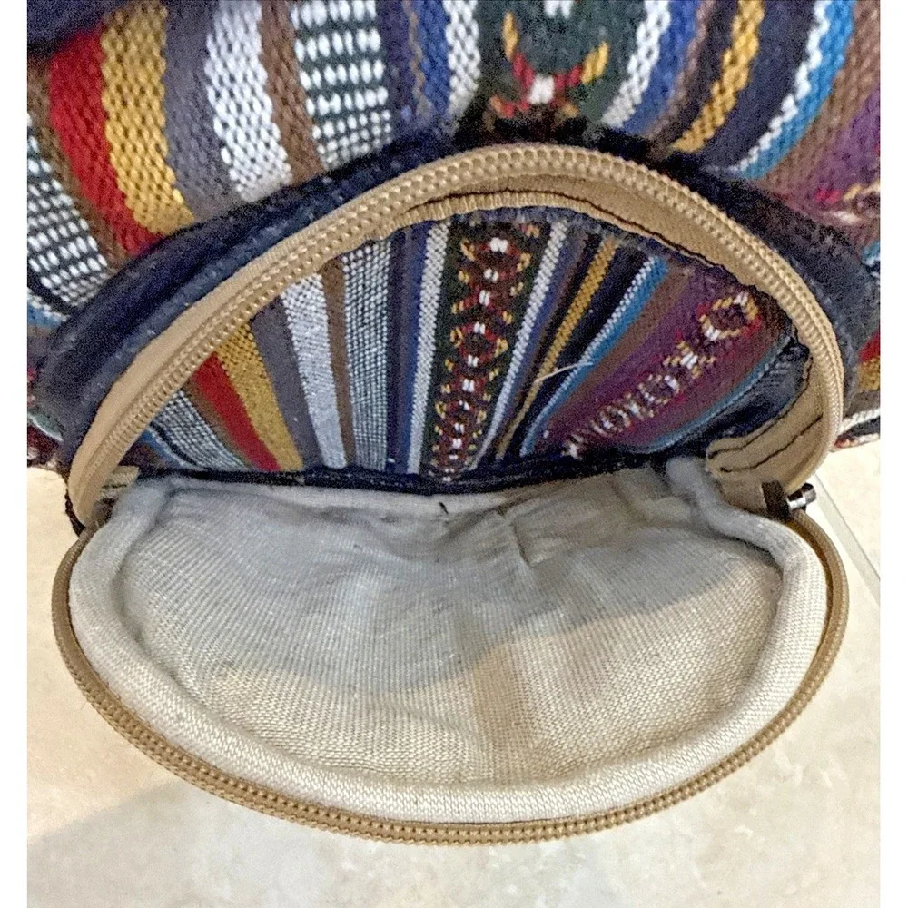 NEW Freakmandu Blue Hemp Bohemian Backpack Aztec Southwestern Napal Festival